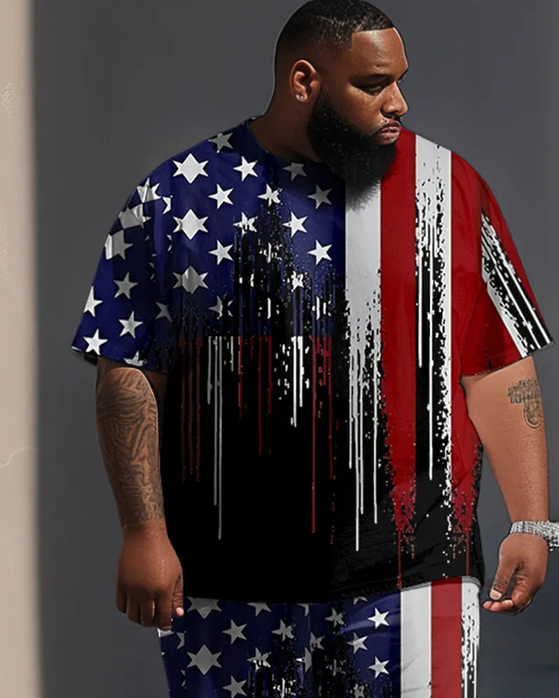 Big & Tall Graphic Two-piece Set for big men view 2