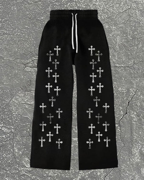 Big & Tall Gradient Geometric Striped Pants for big men view 1