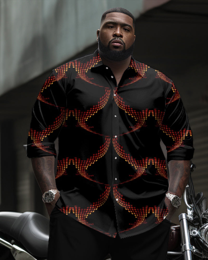 Big & Tall Geometric Two-piece Set for big men view 2