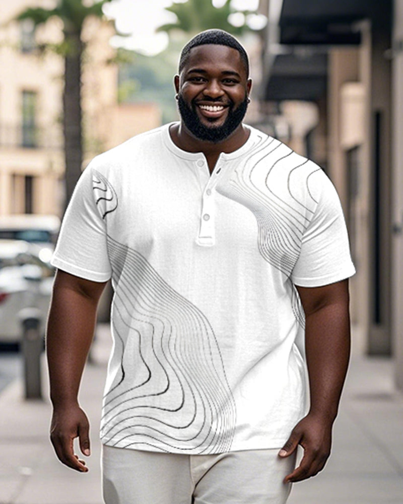 Big & Tall White Graphic T-Shirt for big men view 1