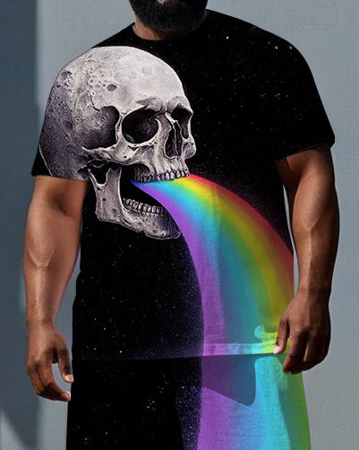 Big & Tall Graphic Skull Two-piece Set for big men view 2