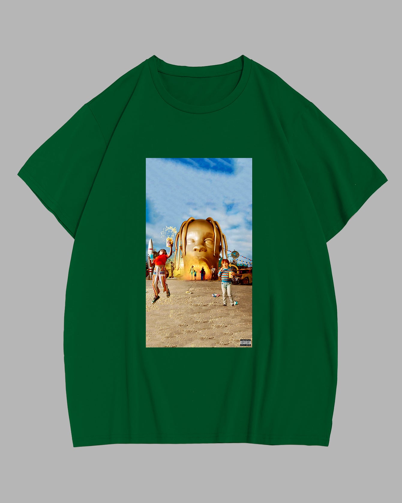 Big & Tall Green Graphic T-Shirt for big men
