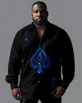 Big & Tall Graphic Long Sleeve Shirt for big men