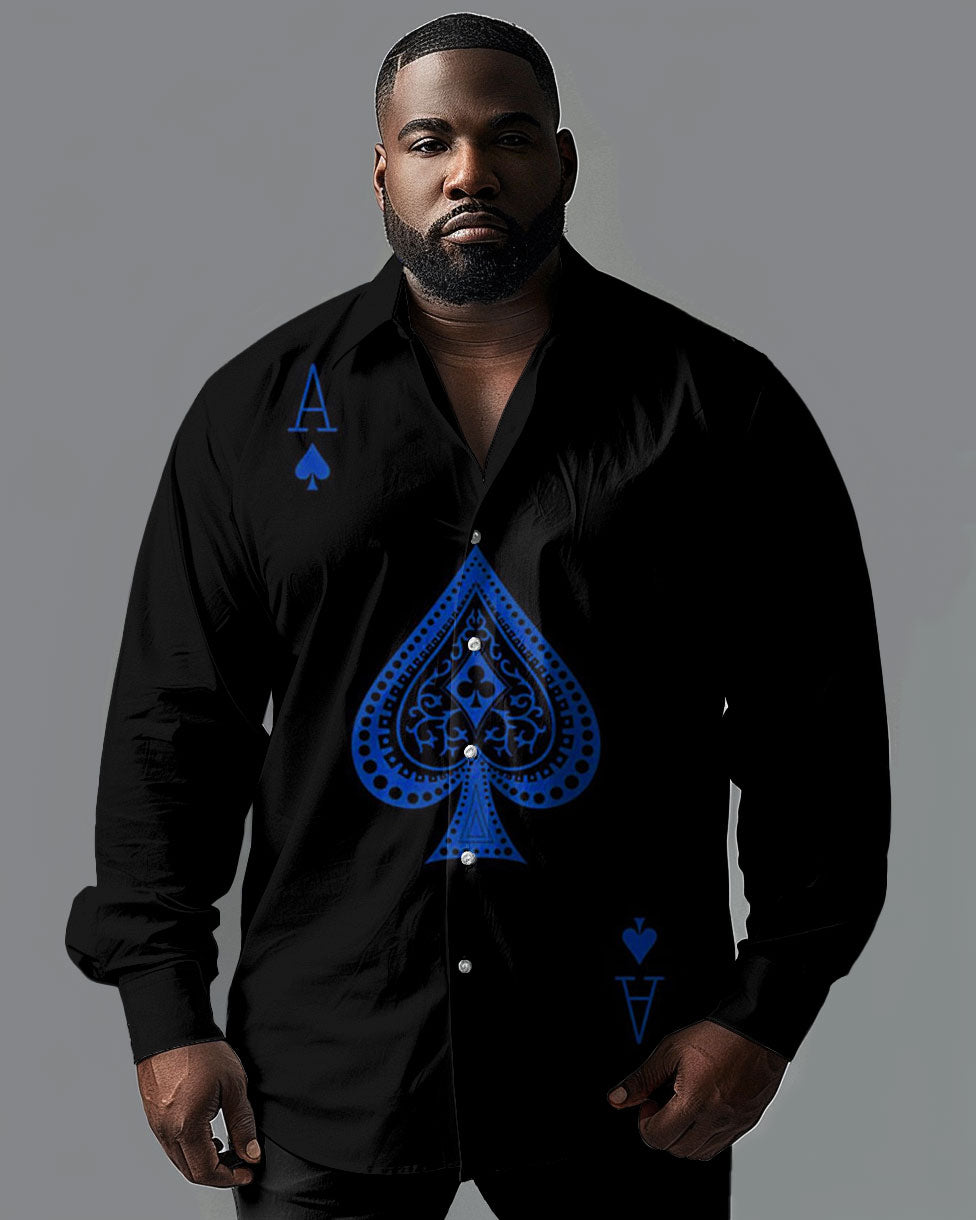 Big & Tall Graphic Long Sleeve Shirt for big men