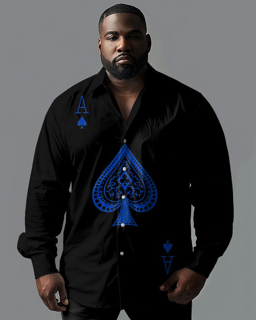 Big & Tall Graphic Long Sleeve Shirt for big men