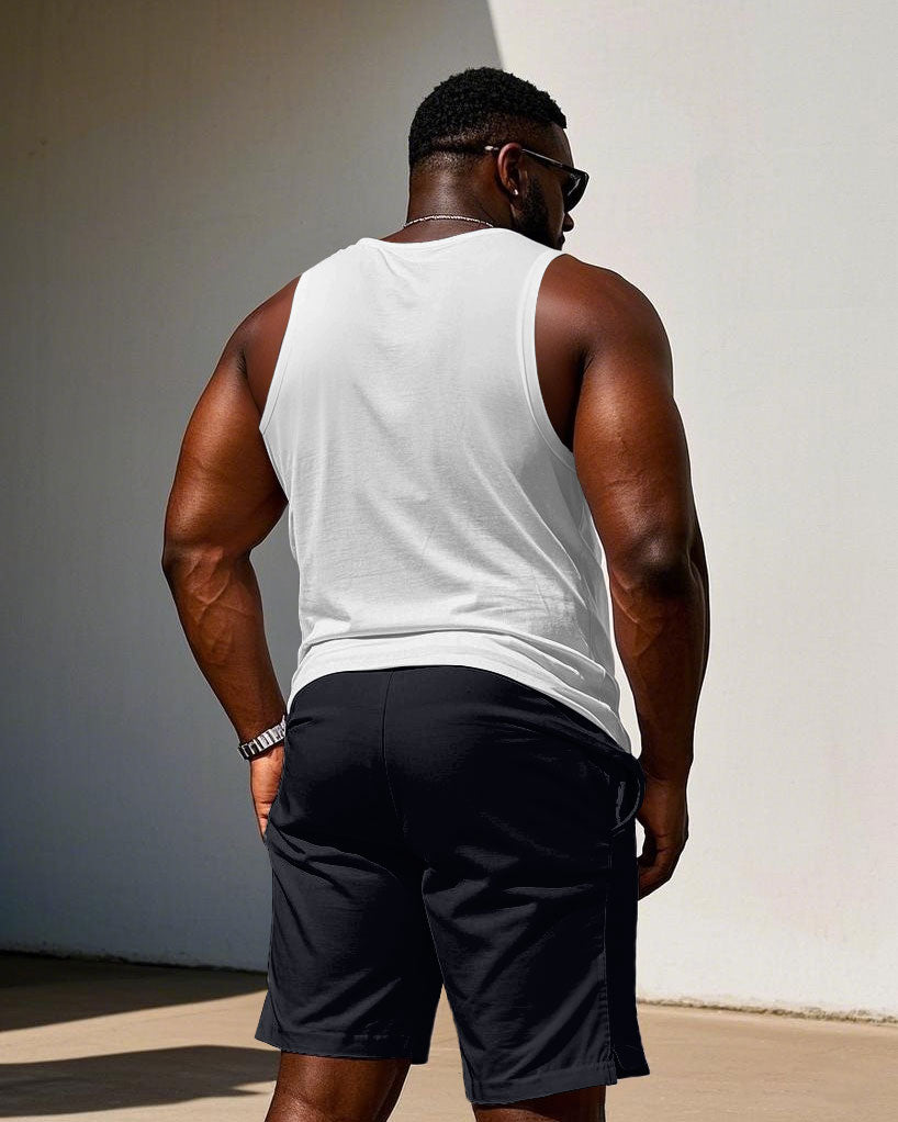 Big & Tall Hawaiian Streetwear Two-piece Set for big men view 4
