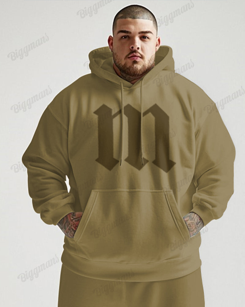 Big & Tall Graphic Hoodie Sweatpants Set for big men view 2