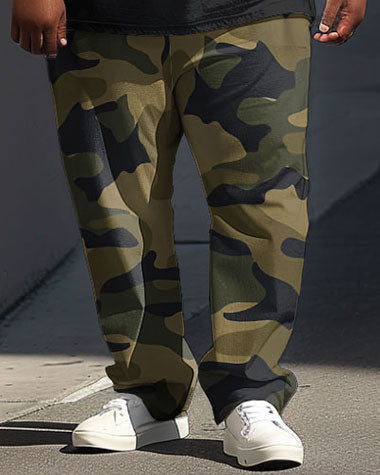Big & Tall Graphic Camouflage Two-piece Set for big men view 3