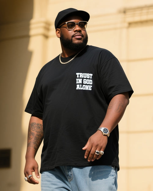 Big & Tall Denim T-Shirt Pants Set for big men view 2