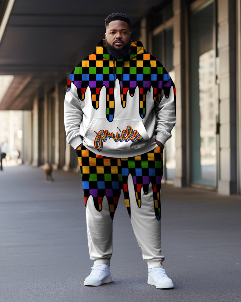 Big & Tall Streetwear Hoodie Sweatpants Set for big men view 1