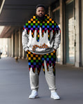 Big & Tall Streetwear Hoodie Sweatpants Set for big men view 1