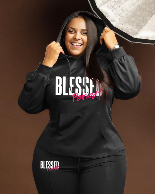 Big & Tall Graphic Hoodie Sweatpants Set for big men view 2
