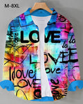 Big & Tall Gradient Graphic Graffiti Jeans for big men view 1