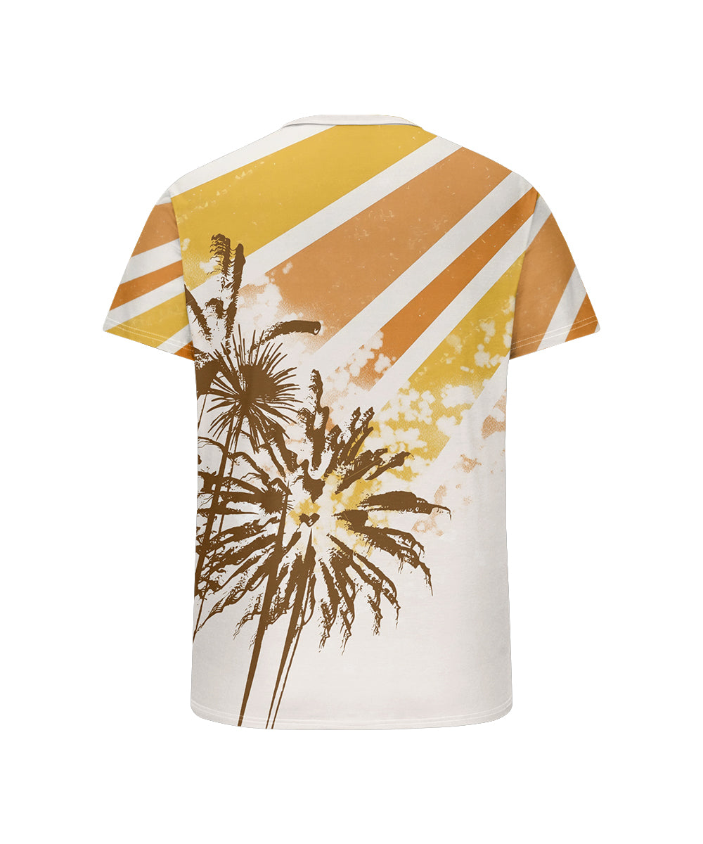 Big & Tall Yellow Hawaiian Striped T-Shirt for big men view 5