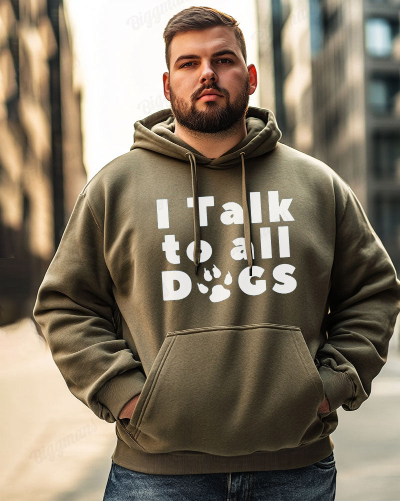 Big & Tall Graphic Hoodie Sweatpants Set for big men view 3