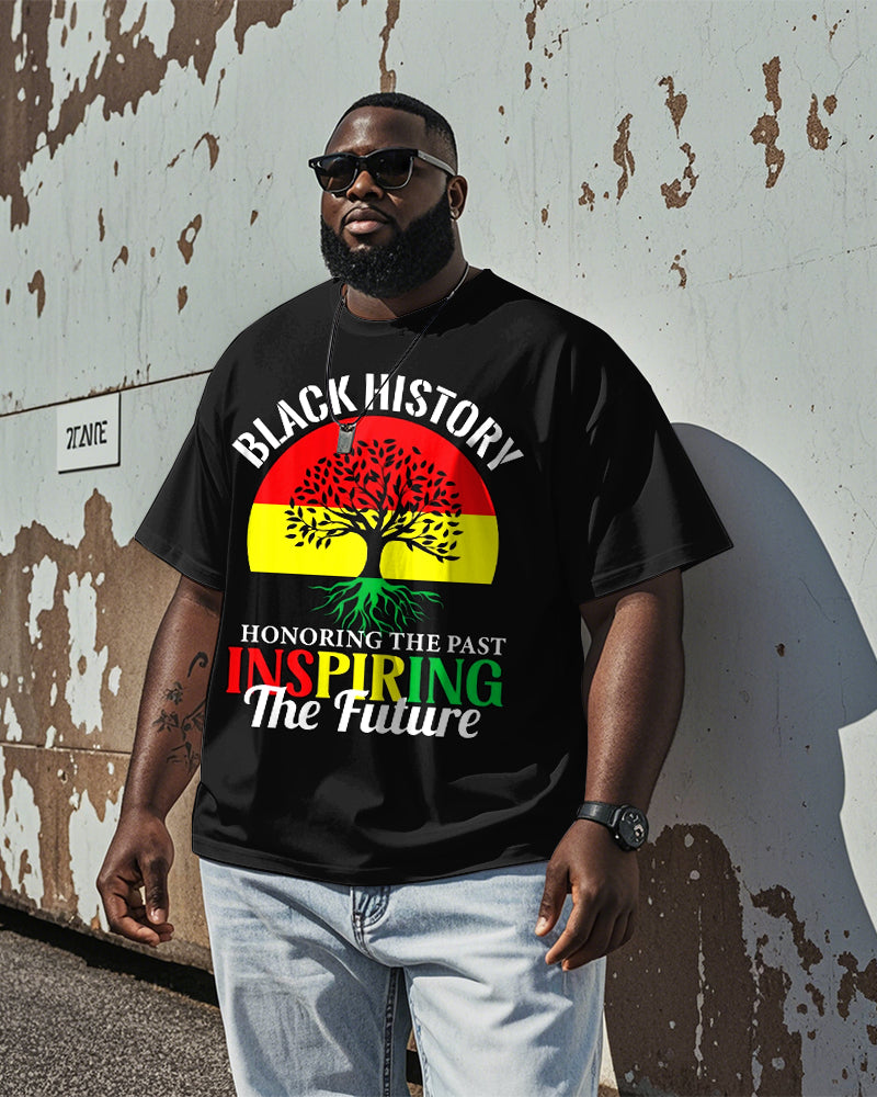 Big & Tall Black Juneteenth Graphic T-Shirt for big men view 1