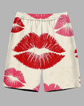Big & Tall Red Streetwear Athletic Shorts for big men