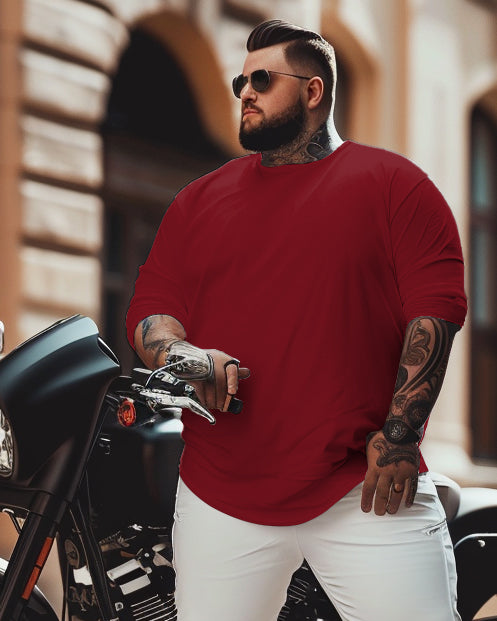 Big & Tall Solid Color T-Shirt for big men view 6
