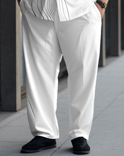 Big & Tall Black Gradient Shirt Pants Set for big men view 3