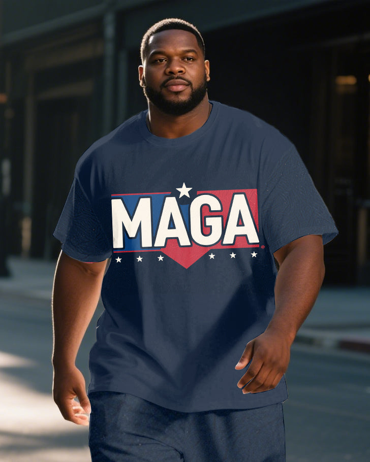 Big & Tall Graphic T-Shirt Pants Set for big men view 2