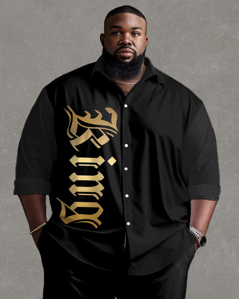 Big & Tall Graphic Two-piece Set for big men view 2