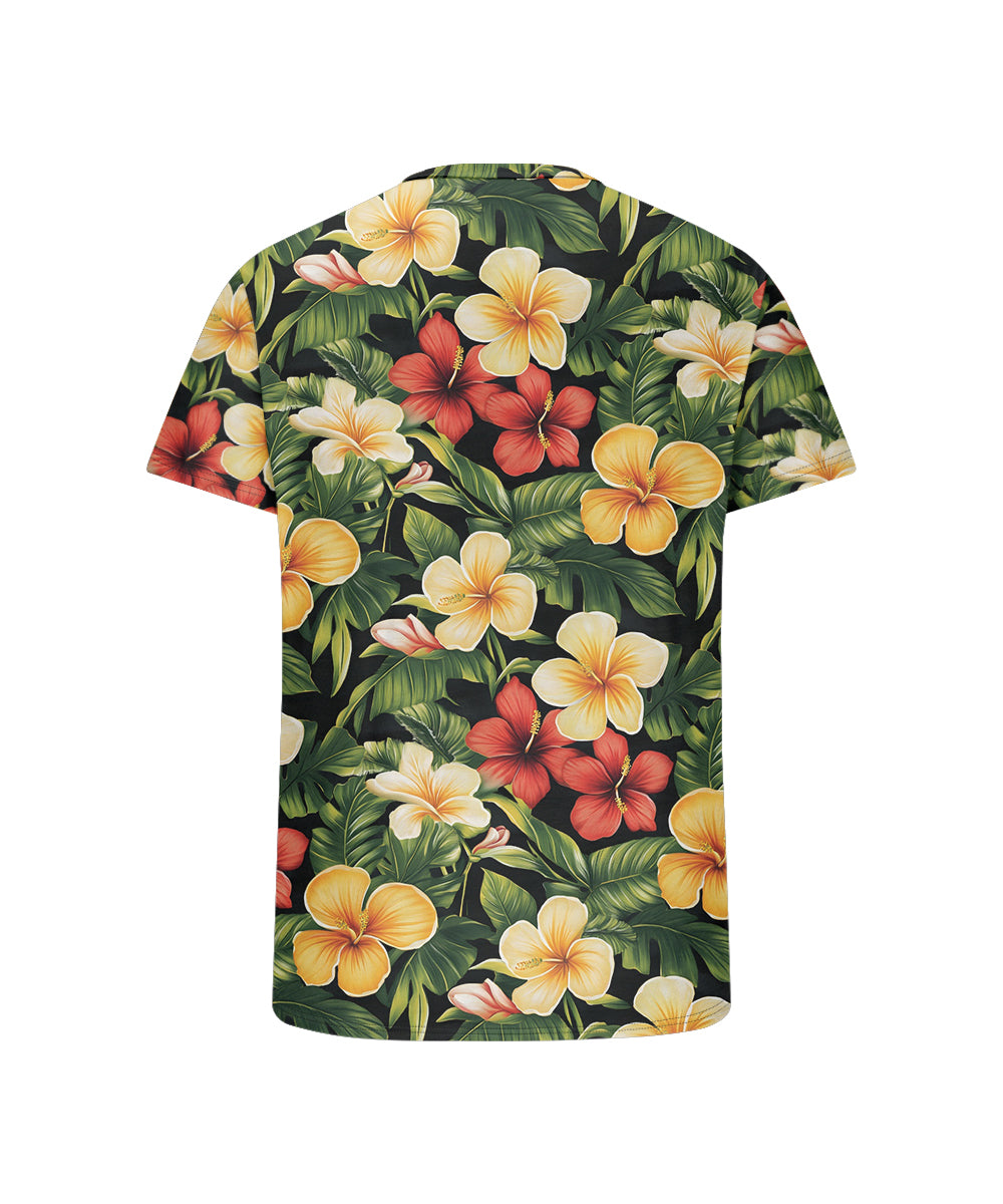 Big & Tall Red Yellow Hawaiian T-Shirt for big men view 5