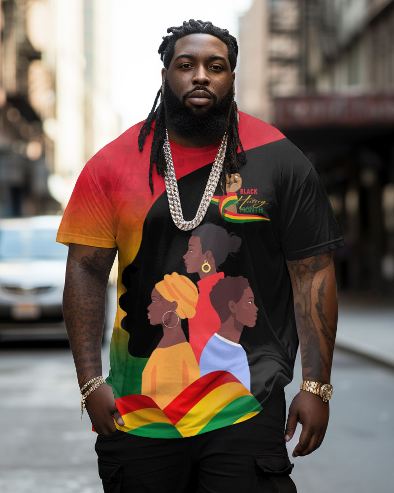 Big & Tall Juneteenth T-Shirt for big men