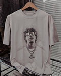 Big & Tall Gray Graphic Streetwear T-Shirt for big men view 1