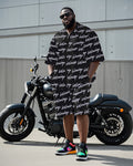 Big & Tall Colorblock T-Shirt Shorts Set for big men view 1