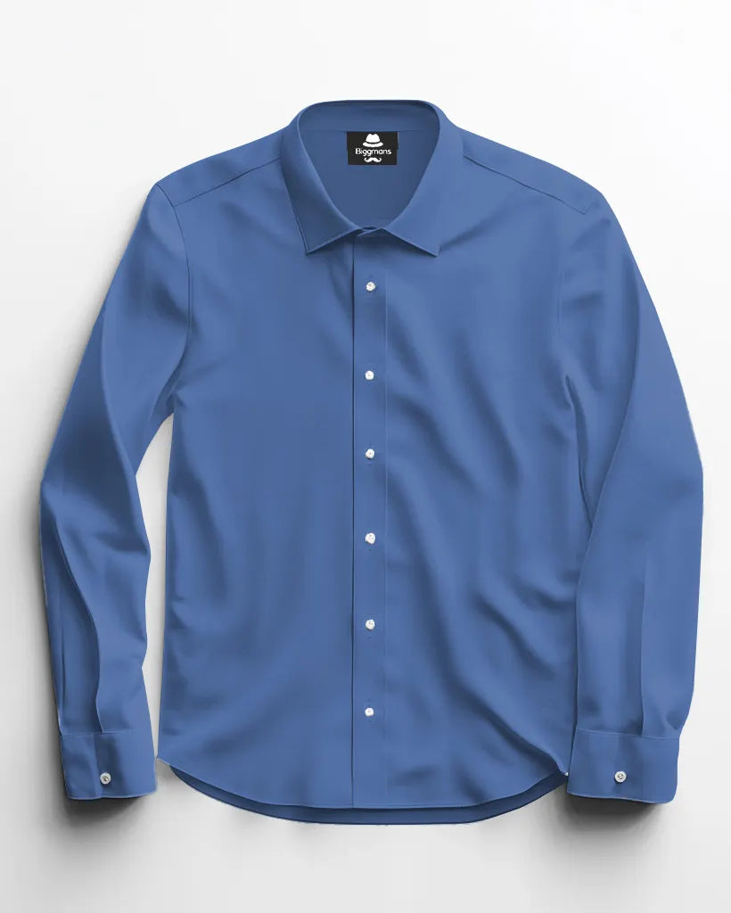 Big & Tall Solid Color Shirt Pants Set for big men view 19