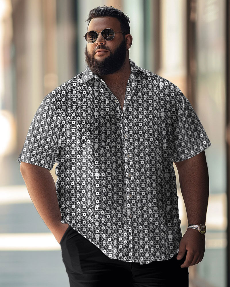 Big & Tall Business Casual Short Sleeve Shirt for big men view 3