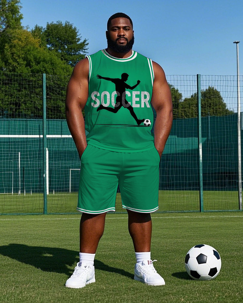 Big & Tall Graphic Athletic Two-piece Set for big men view 1