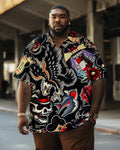 Big & Tall Hawaiian Graphic Graffiti Jeans for big men