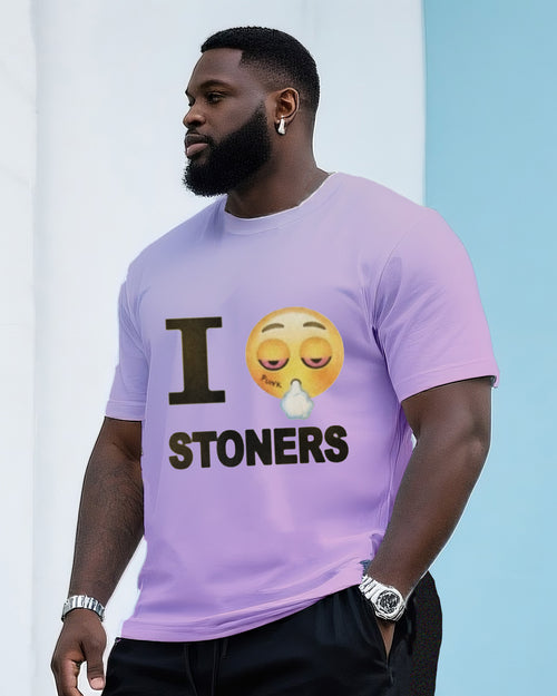 Big & Tall Streetwear T-Shirt Shorts Set for big men view 2