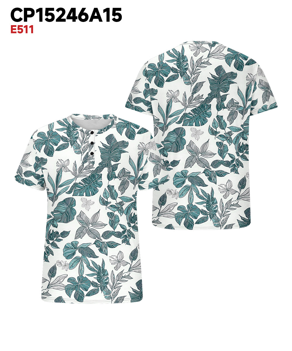 Big & Tall Hawaiian Graphic Floral T-Shirt for big men view 3