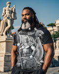 Big & Tall Black Streetwear T-Shirt for big men view 1