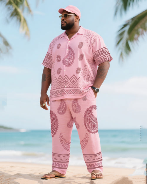 Big & Tall Vintage T-Shirt Pants Set for big men view 1