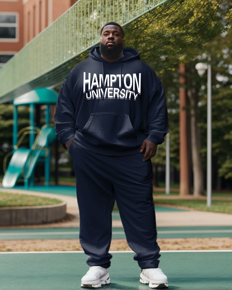 Big & Tall Graphic Hoodie Sweatpants Set for big men view 1