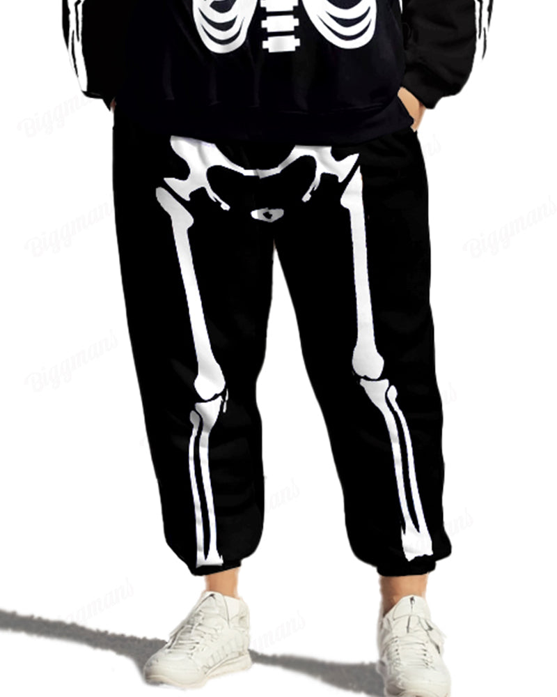 Big & Tall Graphic Hoodie Sweatpants Set for big men view 3