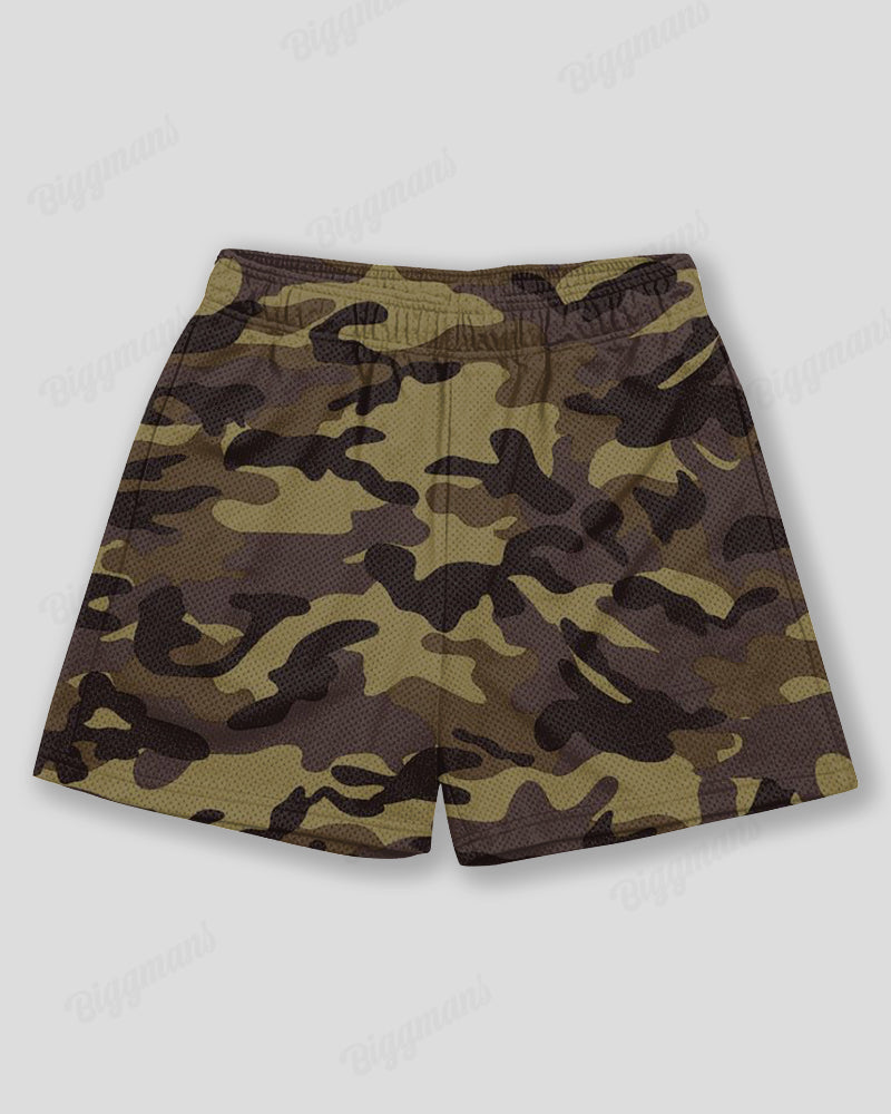 Big & Tall Green Graphic Graffiti Athletic Shorts for big men view 1