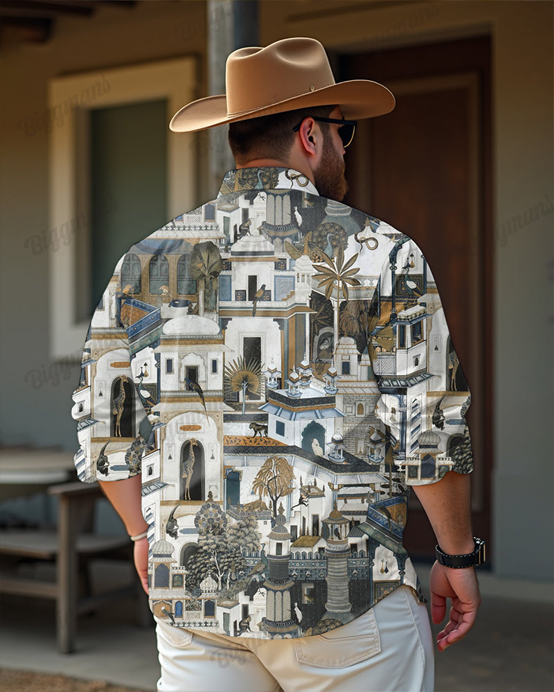 Big & Tall Streetwear Long Sleeve Shirt for big men view 3