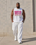 Big & Tall Gradient Graphic Vest Pants Set for big men view 2