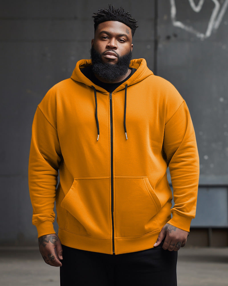 Big & Tall Solid Color Streetwear Hoodie for big men view 8