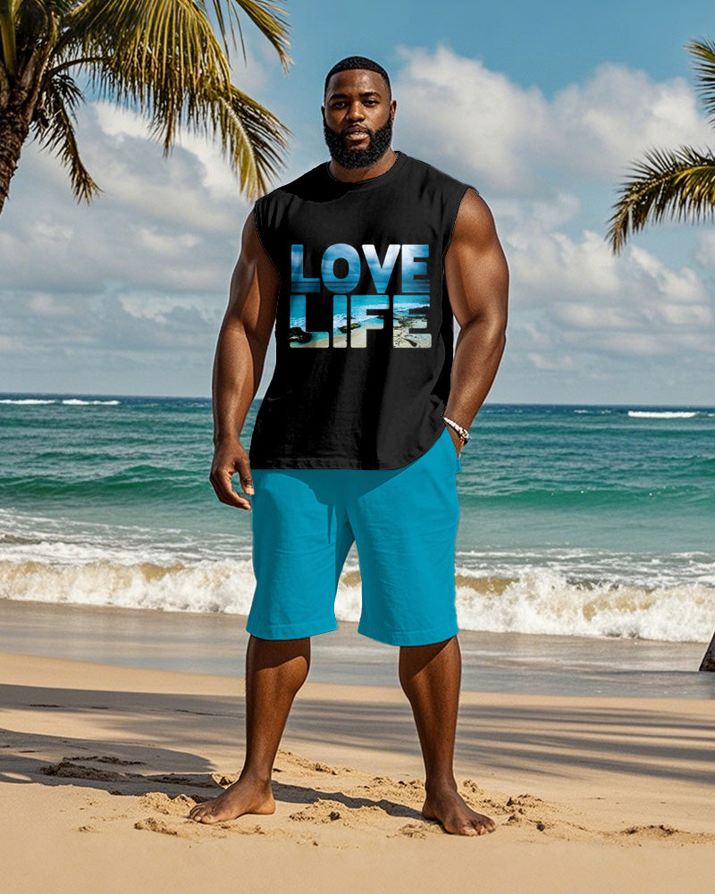Big & Tall Graphic Two-piece Set for big men view 2