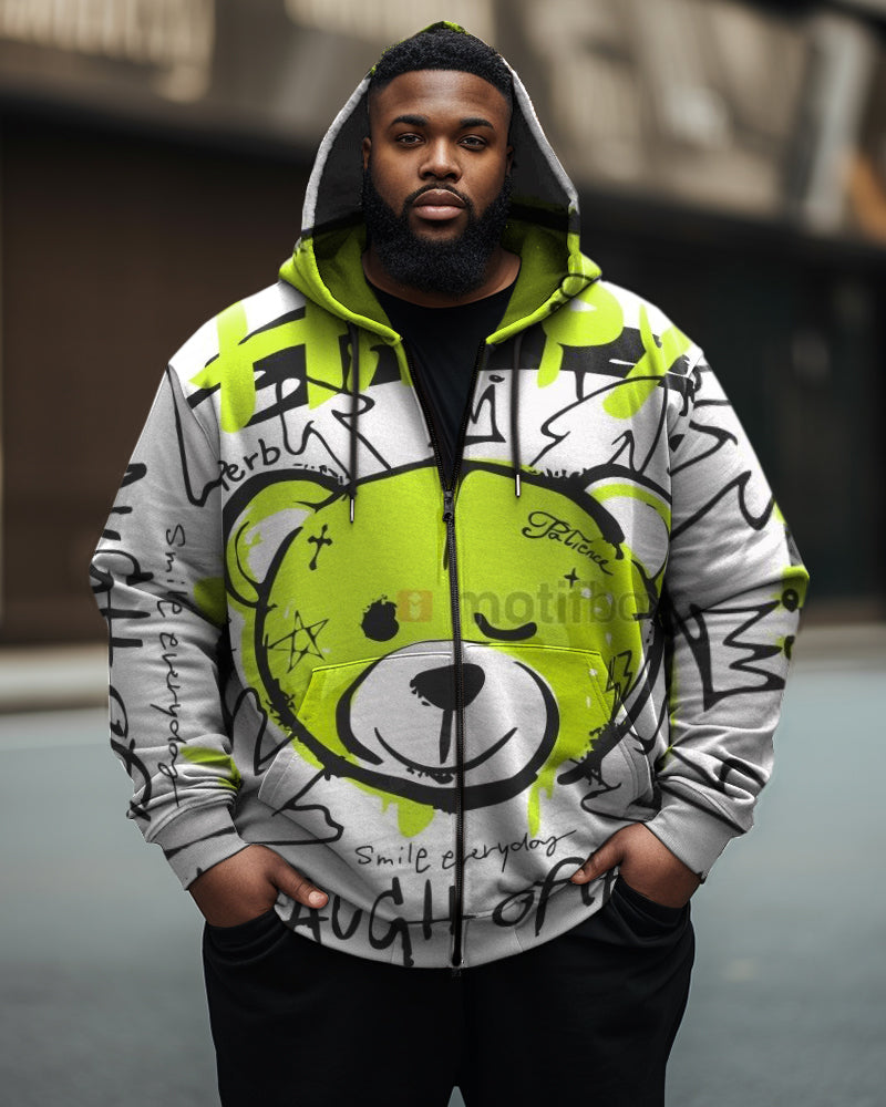Big & Tall Graffiti Streetwear Hoodie for big men