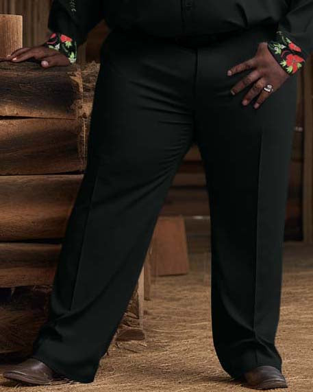 Big & Tall Black Western Floral Two-piece Set for big men view 3