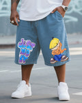 Big & Tall Denim Graphic Jeans for big men