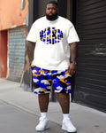 Big & Tall Graphic Camouflage Two-piece Set for big men view 1