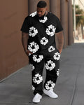 Big & Tall Streetwear T-Shirt Pants Set for big men view 1
