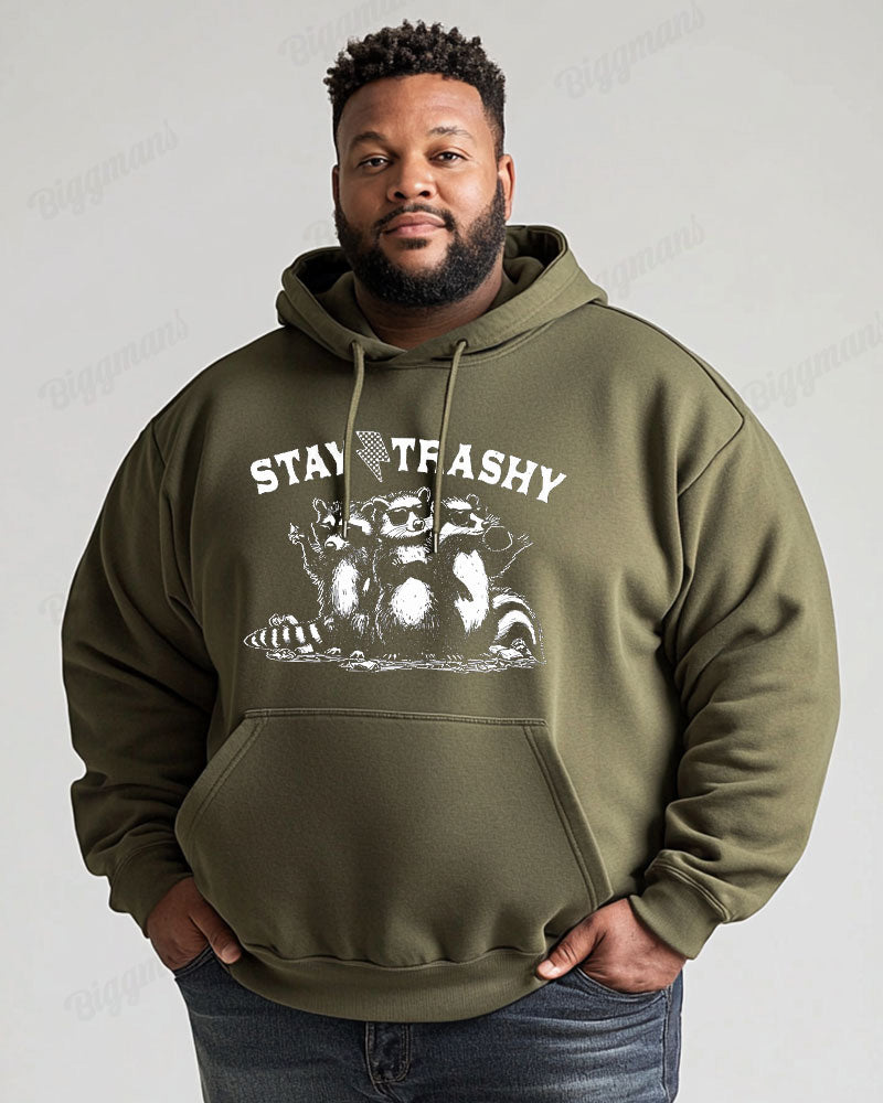 Big & Tall Graphic Hoodie Sweatpants Set for big men view 1
